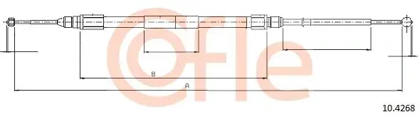 Трос ручника COFLE/TELCO 92.10.4268