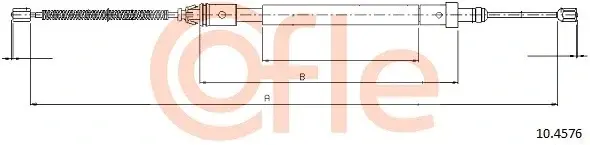 Трос ручника COFLE/TELCO 92.10.4576