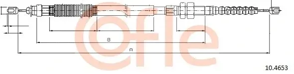 Трос ручника COFLE/TELCO 92.10.4653