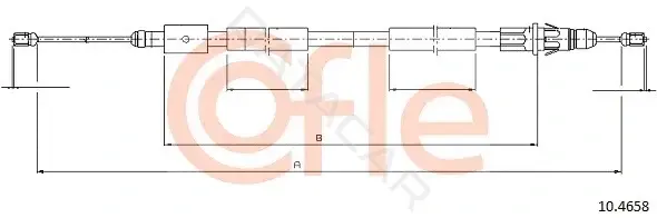 Трос ручника COFLE/TELCO 92.10.4658