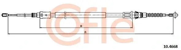 Трос ручника COFLE/TELCO 92.10.4668