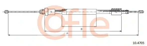 Трос ручника COFLE/TELCO 92.10.4705