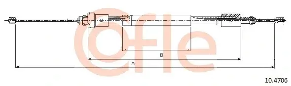 Трос ручника COFLE/TELCO 92.10.4706