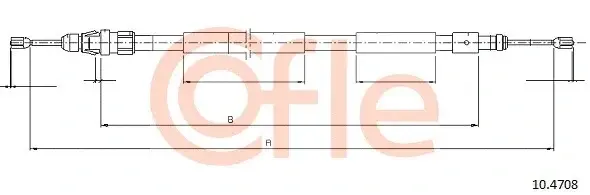 Трос ручника COFLE/TELCO 92.10.4708