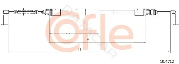 Трос ручника COFLE/TELCO 92.10.4712