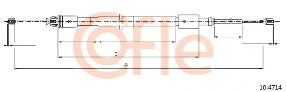 Трос ручника COFLE/TELCO 92.10.4714