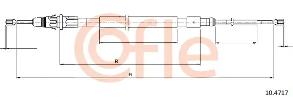 Трос ручника COFLE/TELCO 92.10.4717