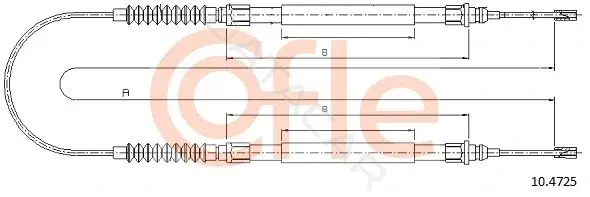 Трос ручника COFLE/TELCO 92.10.4725