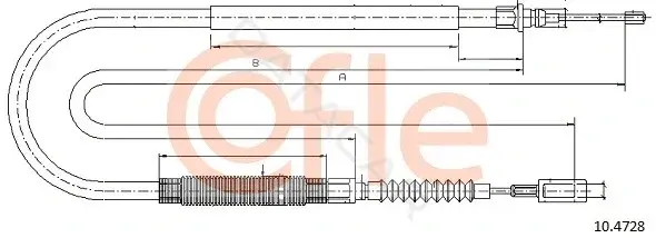 Трос ручника COFLE/TELCO 92.10.4728