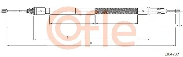 Трос ручника COFLE/TELCO 92.10.4737