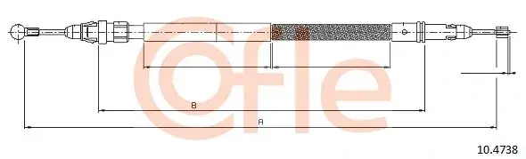 Трос ручника COFLE/TELCO 92.10.4738