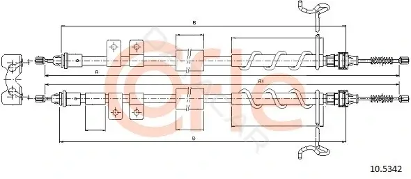 Трос ручника COFLE/TELCO 92.10.5342