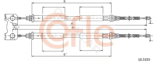 Трос ручника COFLE/TELCO 92.10.5355