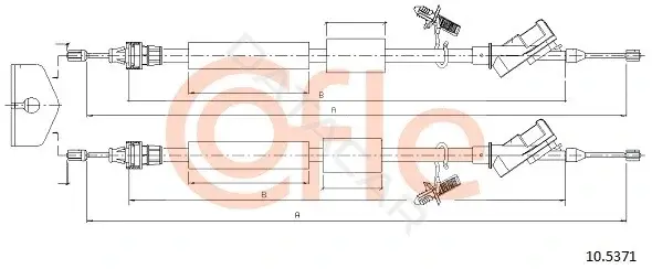 Трос ручника COFLE/TELCO 92.10.5371