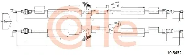 Трос ручника COFLE/TELCO 92.10.5452