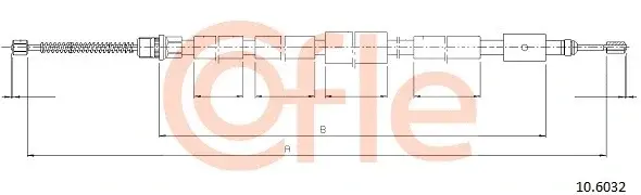 Трос ручника COFLE/TELCO 92.10.6032