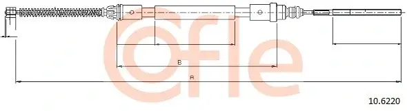 Трос ручника COFLE/TELCO 92.10.6220
