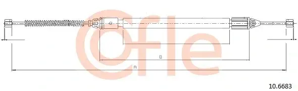 Трос ручника COFLE/TELCO 92.10.6683