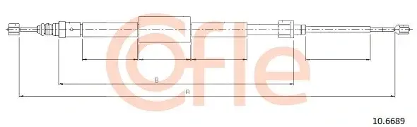 Трос ручника COFLE/TELCO 92.10.6689