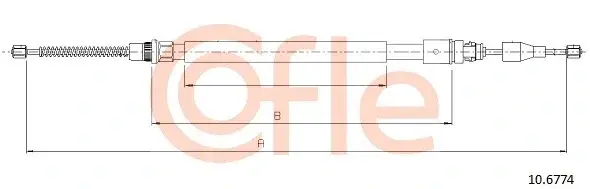 Трос ручника COFLE/TELCO 92.10.6774