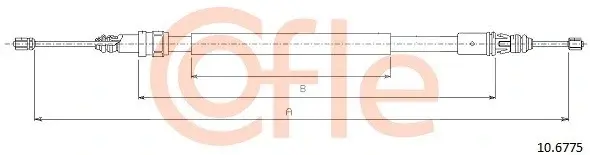 Трос ручника COFLE/TELCO 92.10.6775