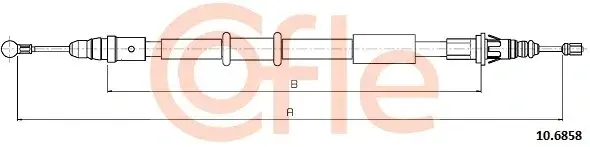 Трос ручника COFLE/TELCO 92.10.6858