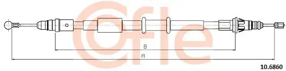 Трос ручника COFLE/TELCO 92.10.6860