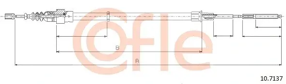 Трос ручника COFLE/TELCO 92.10.7137