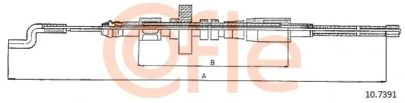 Трос ручника COFLE/TELCO 92.10.7391