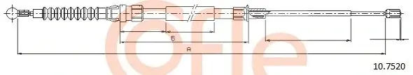 Трос ручника COFLE/TELCO 92.10.7520