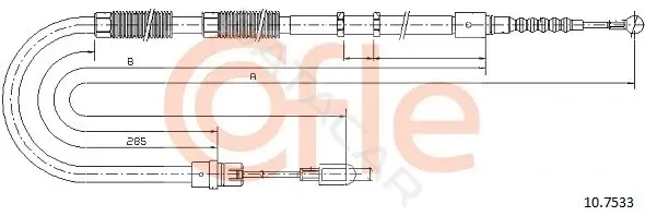 Трос ручника COFLE/TELCO 92.10.7533