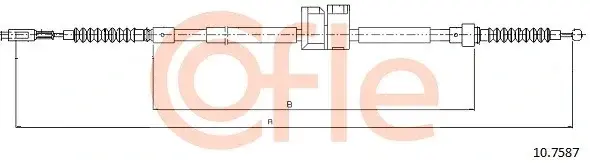 Трос ручника COFLE/TELCO 92.10.7587