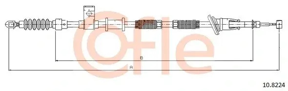 Трос ручника COFLE/TELCO 92.10.8224