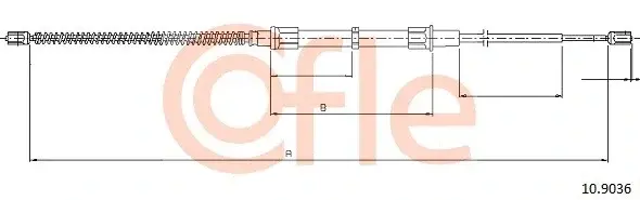 Трос ручника COFLE/TELCO 92.10.9036