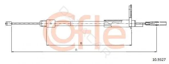 Трос ручника COFLE/TELCO 92.10.9327