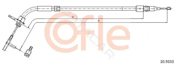 Трос ручника COFLE/TELCO 92.10.9333