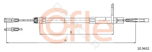 Трос ручника COFLE/TELCO 92.10.9432