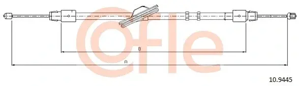 Трос ручника COFLE/TELCO 92.10.9445