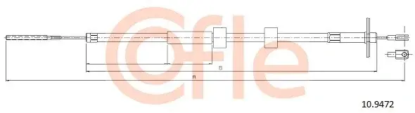 Трос ручника COFLE/TELCO 92.10.9472