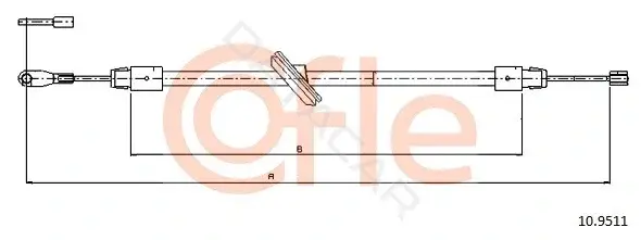 Трос ручника COFLE/TELCO 92.10.9511