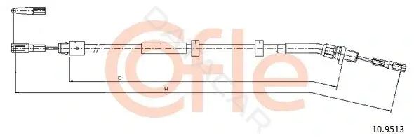 Трос ручника COFLE/TELCO 92.10.9513