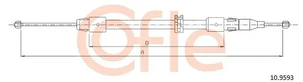 Трос ручника COFLE/TELCO 92.10.9593