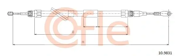 Трос ручника COFLE/TELCO 92.10.9831