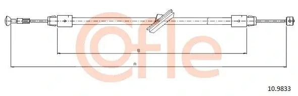 Трос ручника COFLE/TELCO 92.10.9833