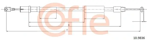 Трос ручника COFLE/TELCO 92.10.9836