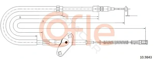Трос ручника COFLE/TELCO 92.10.9843