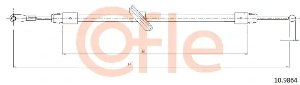 Трос ручника COFLE/TELCO 92.10.9864