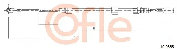 Трос ручника COFLE/TELCO 92.10.9885