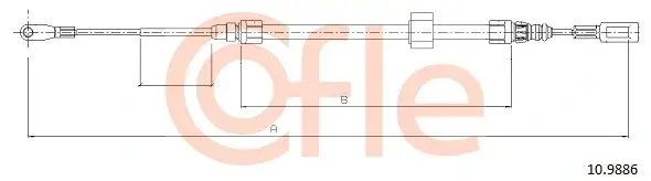 Трос ручника COFLE/TELCO 92.10.9886