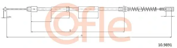 Трос ручника COFLE/TELCO 92.10.9891
